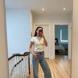 Garage Light Blue Flare Jeans